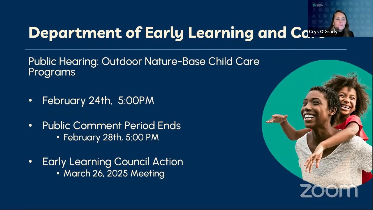 Public Hearing: Outdoor Nature-Based Programs