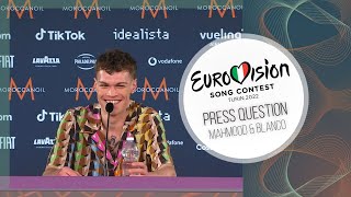 PRESS QUESTION ► Mahmood & Blanco (Italy Eurovision 2022)