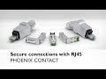 Secure connections for Ethernet and PROFINET with RJ45 connectors