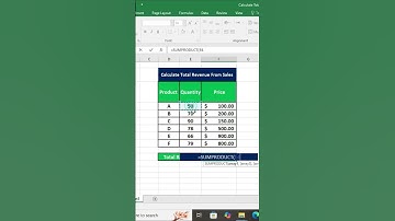 Calculate Total Revenue From Sales in Excel"