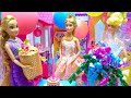 バービーの誕生日にサプライズ パーティー プレゼント がいっぱいディズニープリンセスごっこ遊び✨ Barbie Birthday Song 海外おもちゃ人形アニメ