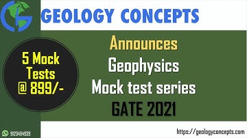 Geophysics Mock Test Series | GATE GG 2021 | GeologyConcepts.com