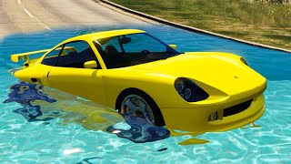 Cars vs Deep Water #1 GTA 5 Mods