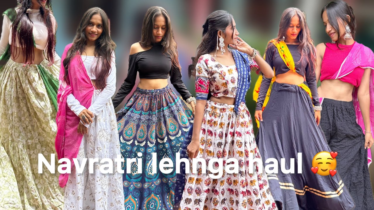 Navratri Lehenga Haul 2025😍 | Affordable Festive Outfits from Meesho, Myntra & Local Stores