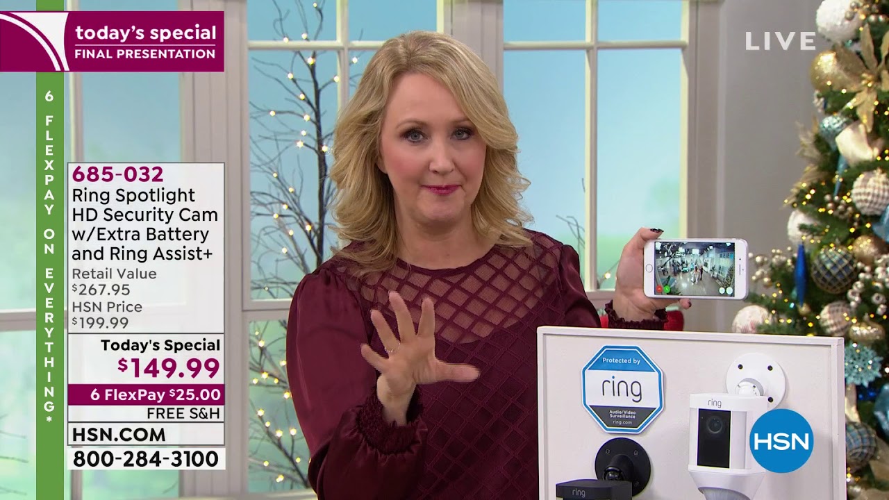 Ring Spotlight HD Security Camera with Extra Battery and... YouTube