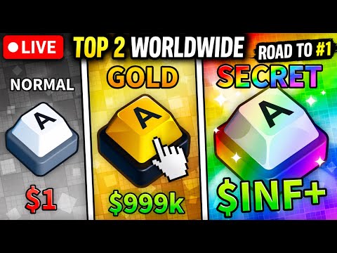 🔴 TOP 2 IN THE WORLD 🌎 | Lifetime Keys Grind LIVE! | Keyboard Incremental Roblox