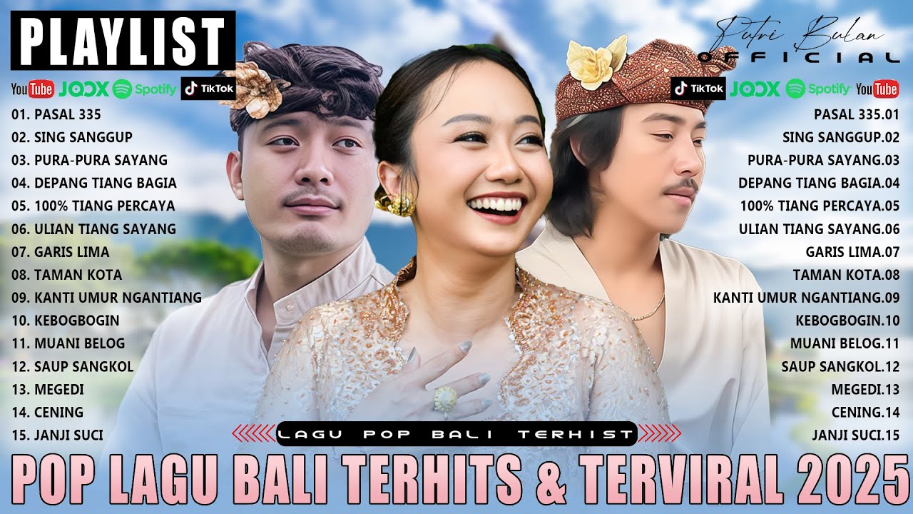 Lagu Bali Terviral TikTok 2025 | Pop Lagu Bali Terpopuler & Hist_Enak Didengar| Putri Bulan Official