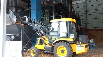 JCB 2DXL Super Loader Loading Hopper to Wood Materials #heavyequipment #jcb #srilanka
