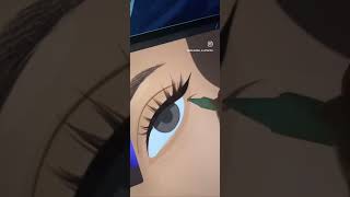 How I draw eyelashes using this amazing brush 🥹🤎 - Procreate app screenshot 2