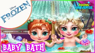 💫 Disney Frozen Princess Baby Elsa and Anna Bath Cute Makeover Game for Girls screenshot 3