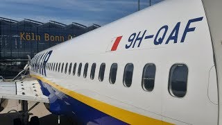 Malta Air Ryanair Boeing 737 8as Manchester To Cologne Bonn Full Flight Youtube