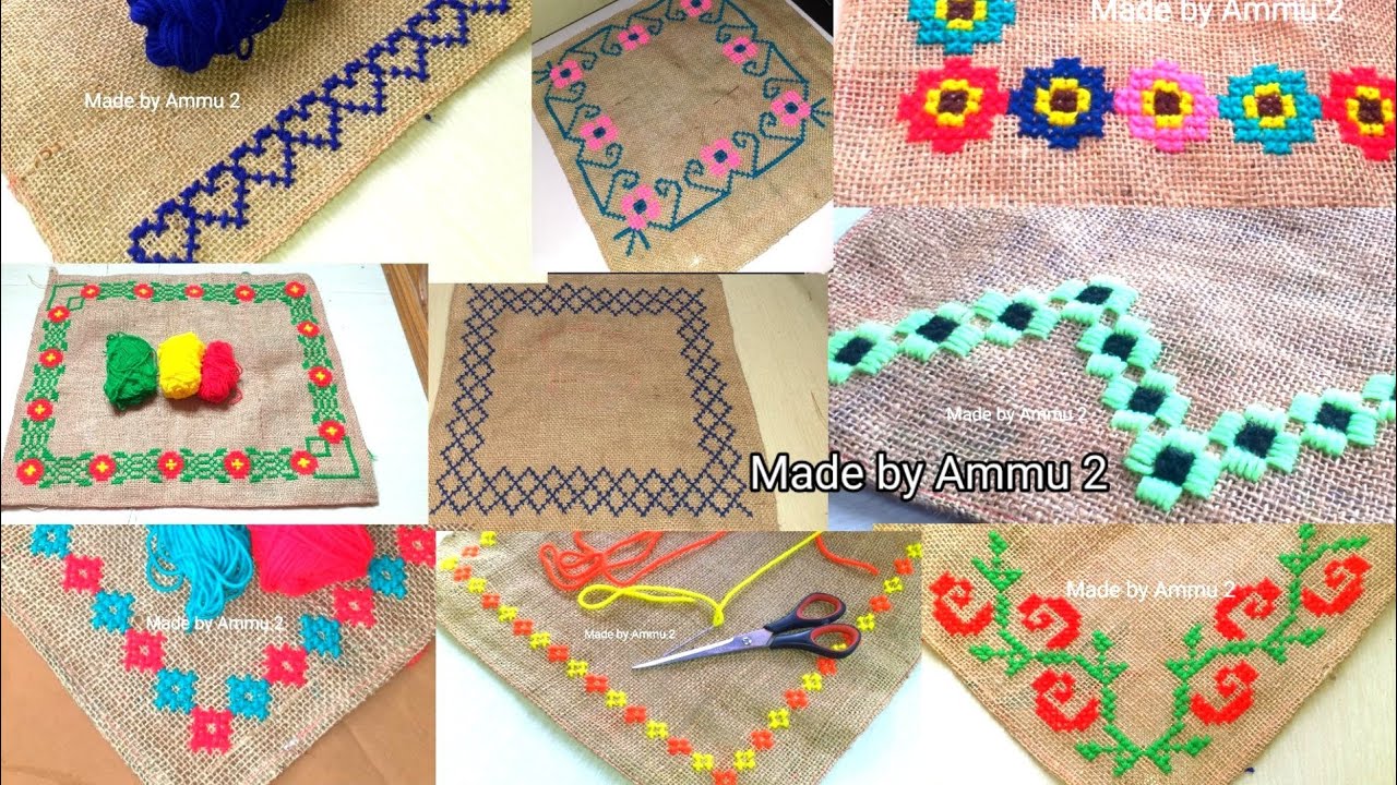 আমার করা কিছু আসনের বর্ডার ডিজাইন/Ason border design/Cross stitch border design