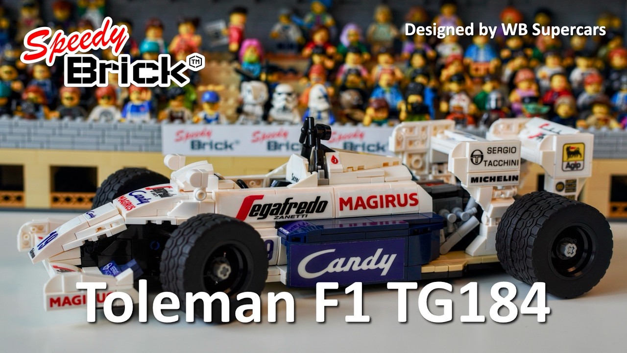 Lego MOC 1/16th scale Toleman TG184 F1 car from 1984, by