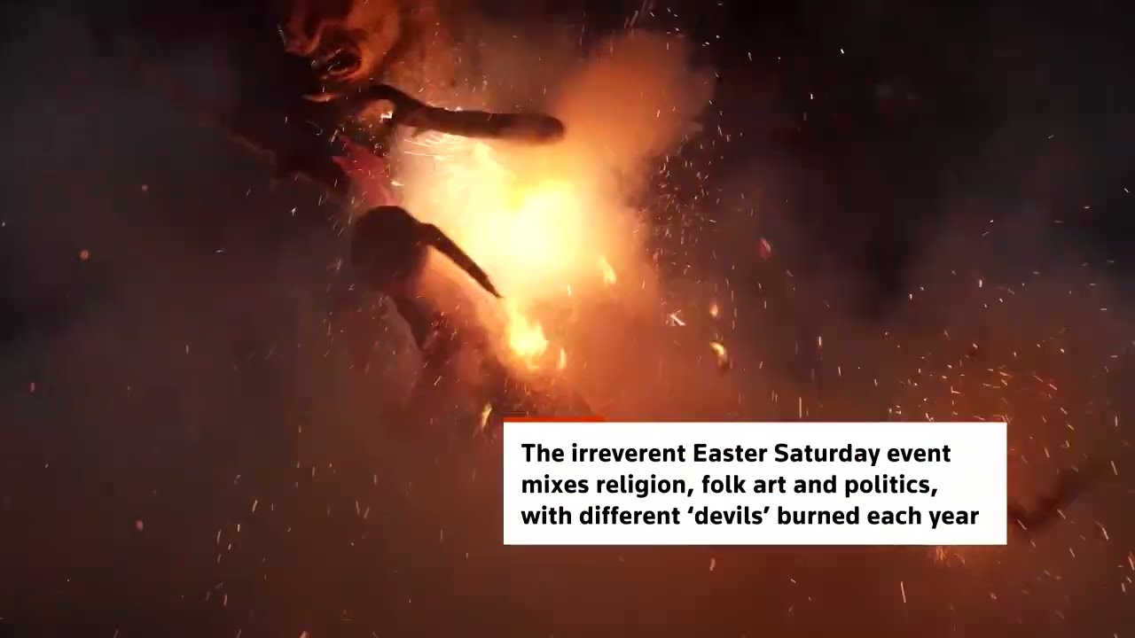 Trump effigy burned at Mexico's 'Burning of Judas' festival