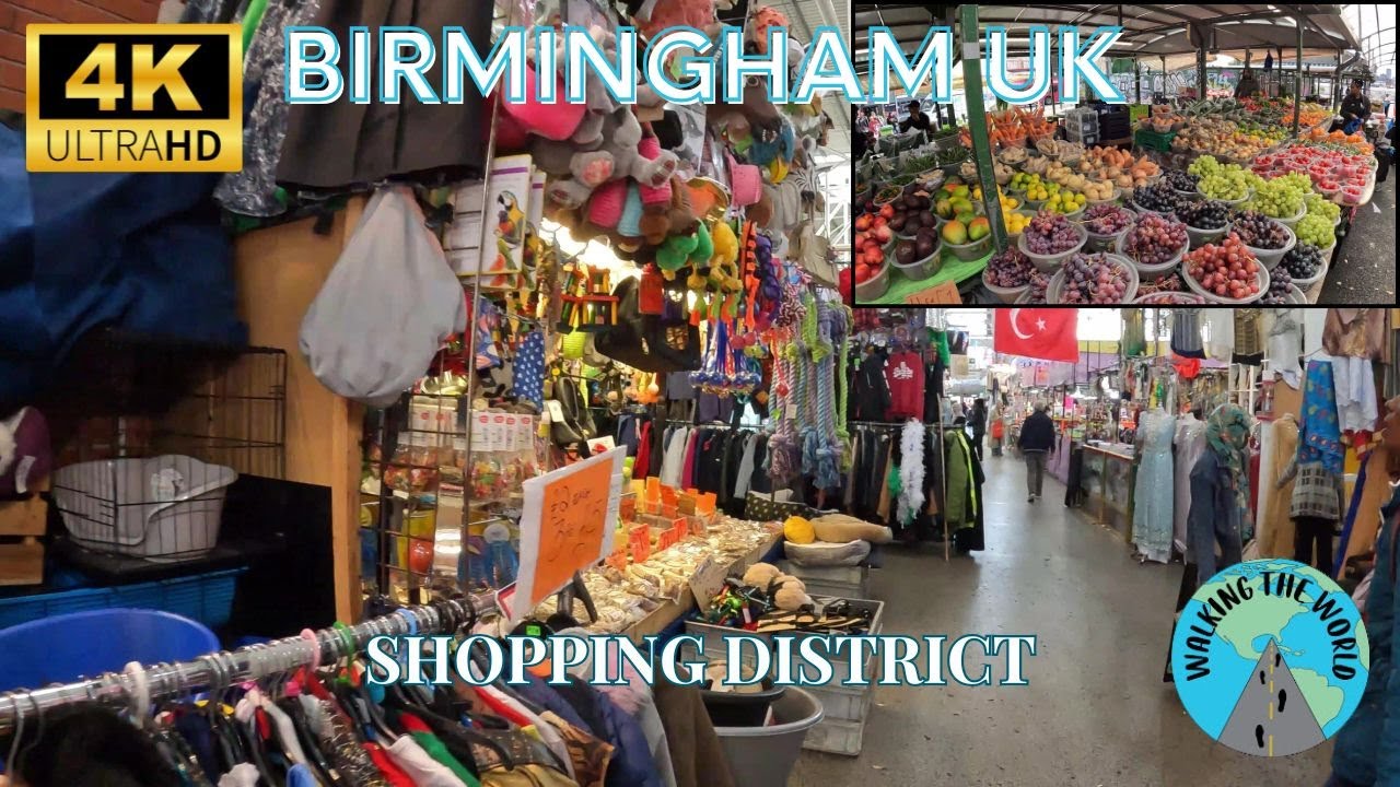 Birmingham Shopping District 4k walking tour in Birmingham England UK