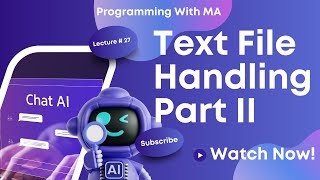 Learn Python File Handling | Context Manager, seek(), tell(), JSON dump, load | Urdu / Hindi