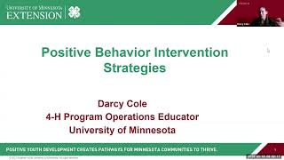 4-H Youth Disabilities Training # 4 - Positive Behavior Intervention Strategies (PBIS) Wealth