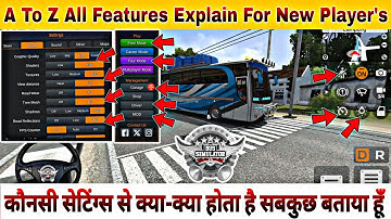 All Features Explain Bus simulator indonesia For Beginner Hindi All Settings Bus simulator indonesia