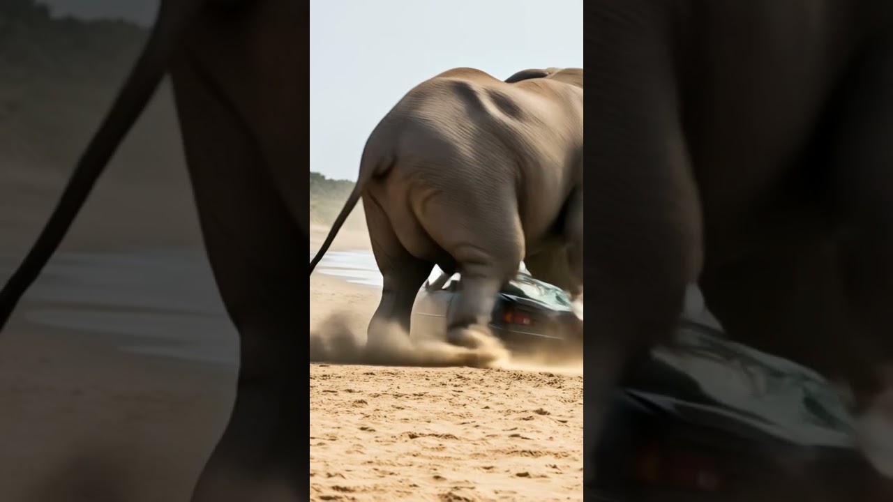 Elephant Destroys a Car!