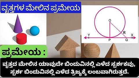 10ನೇ ಗಣಿತ  ವೃತ್ತದ ಮೇಲಿನ ಪ್ರಮೇಯಗಳು / 10th Mathematics Theorems on Circle chapter
