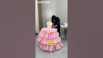 Mẹ làm váy công chúa tái chế cho Tiểu Mỹ #shorts