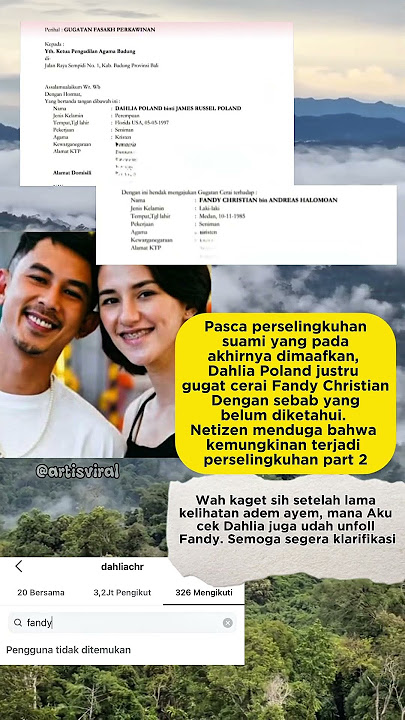 Fandy selingkuh lagi❓ Dahlia Poland gugat cerai  #trending #shorts #youtubeshort #fyp