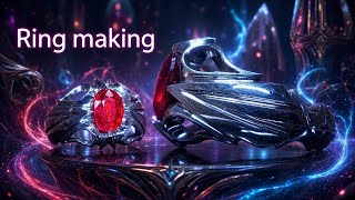 Making a Silver Teardrop Petré Ring with a Red Ruby | Traditional Middle Eastern Ring-Making Art