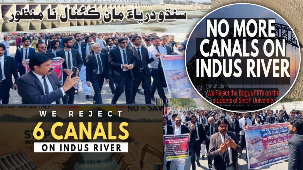 SM Law College Students Protest Against River Encroachment –March from College to Karachi Press Club