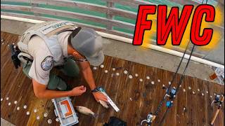 Mangrove Snapper Fishing When the FWC / GAME WARDEN shows up...