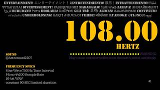 108 Hz 1 Hz Interval Sine Pure Tone Frequency 441000 Sample Stereo