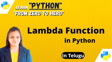 Lambda Function in Python Telugu explanation