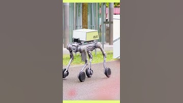 Your Food Robot is Now ARMED?! 😱  #AIRobotDogs #JustEatRobotDelivery #shorts
