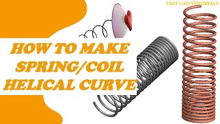How to make SPRING/COIL in Solidworks | CAD Tutorial How to make HELIX curve