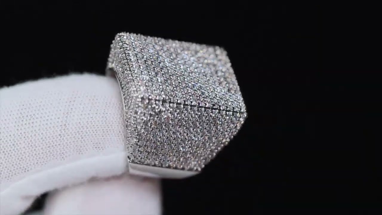 Iced out ring, diamond ring, mens wedding ring, mens big iced out ring, mens diamond hip hop ring