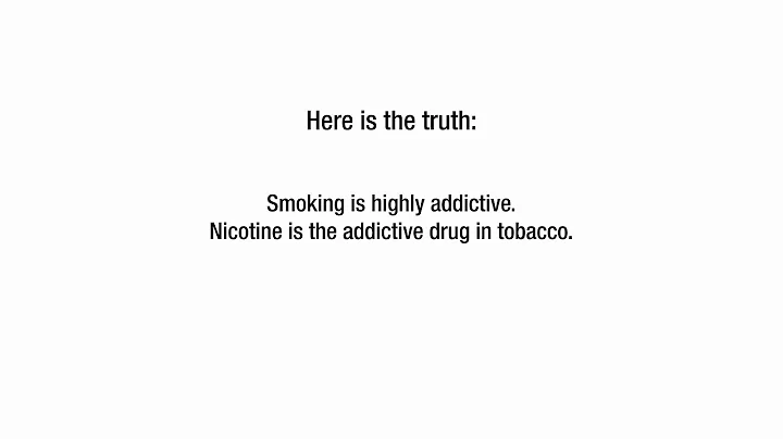 Mockup of Tobacco Industry "Corrective Statement" National TV Ad: Addictiveness