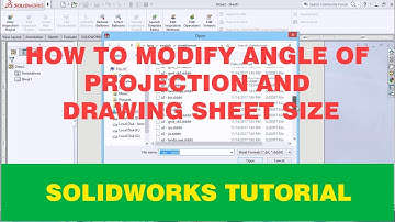 HOW TO CHANGE ANGLE OF PROJECTION IN SOLIDWORKS