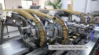 Two lanes Sandwiching Biscuit Machine With Stacker