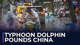 China Battles Typhoon Dolphin: Roads Blocked, Flood Risk Rises