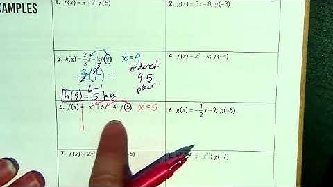 Alg 3.4 Lesson Video: Function Notation & Evaluating Functions