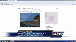 Senior prank puts Henry County High School up for sale