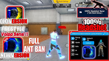 FREE FIRE NEW💣VERSION ⚙️Volpp SENSI🎯FREESTYLE PAINEL 👾⚙️ SETTING☠️NO RECOIL 👹SENSI | HOW TO USE PAID