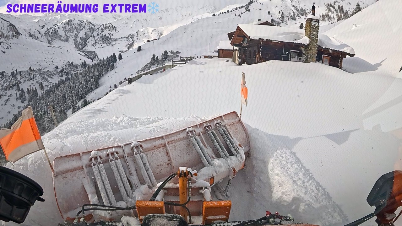 ❄️Schneeräumung EXTREM in den Alpen❄️Teil 2 | knapp 1 Meter Neuschnee in den Bergen❄️#asmr