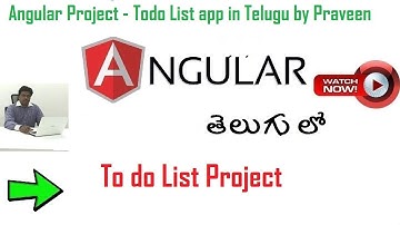 Angular Project   Todo List app in telugu  Praveen gubbala