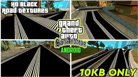 [10KB] HD Black Road Textures For GTA SA Android | How To Install Roads In GTA SA Android | New Road