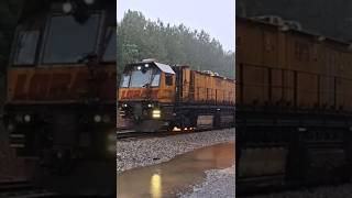 Rainy Reverse Rail Burning! LORAM Maintenance & Inspection Services LMIX-3417 & LMIX-605@rider22​