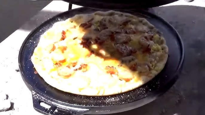 lodge 14 inches cast iron baking and pizza pan unboxing