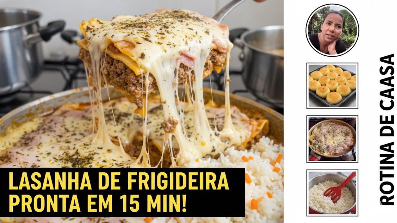 Como fazer lasanha de frigideira/fiz pão de queijo 🧀 rotina de dona de 🏡 