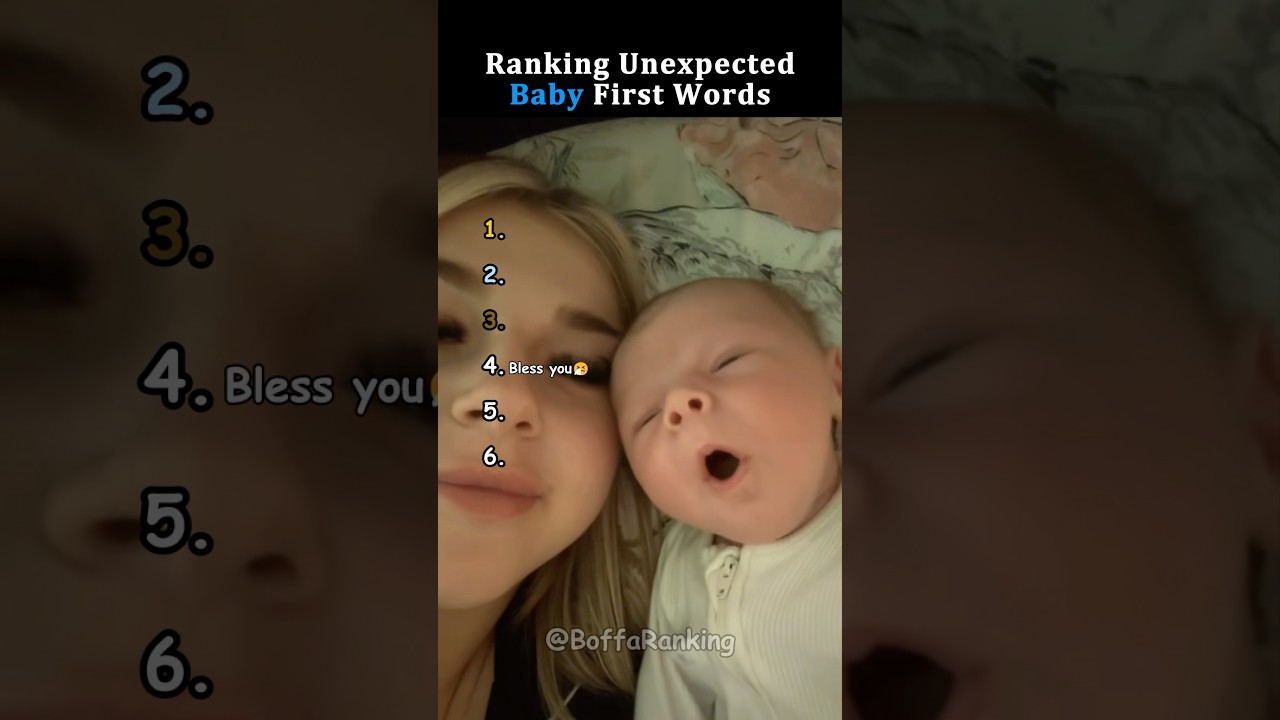 Ranking unexpected baby first words 