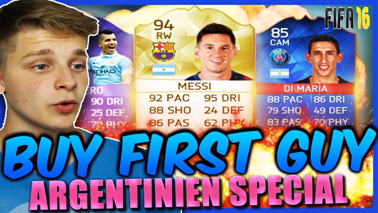 FIFA 16: BUY FIRST GUY CHALLENGE (DEUTSCH) - FIFA 16 ULTIMATE TEAM (DEUTSCH) - ARGENTINIEN SPECIAL