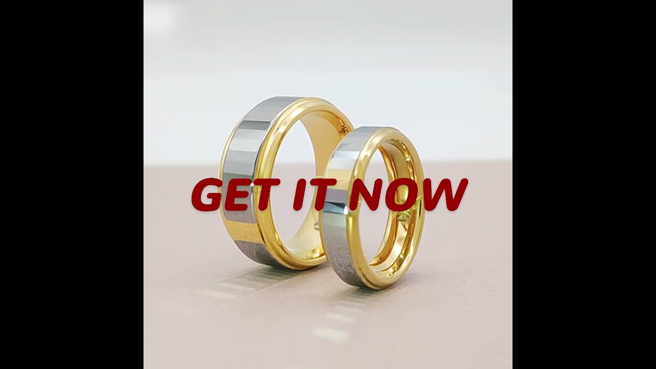 Fashion New Tungsten Gold Couple Ring 2021 High-end Proposal Jewelry Free Shipping